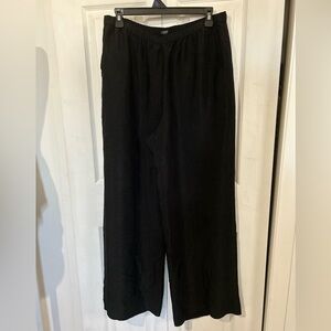 J Crew Women’s Black Elastic-Waist Pull-On Pants size M